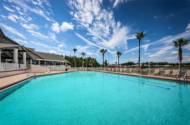 view of pool with a patio