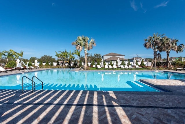 view of pool with a patio