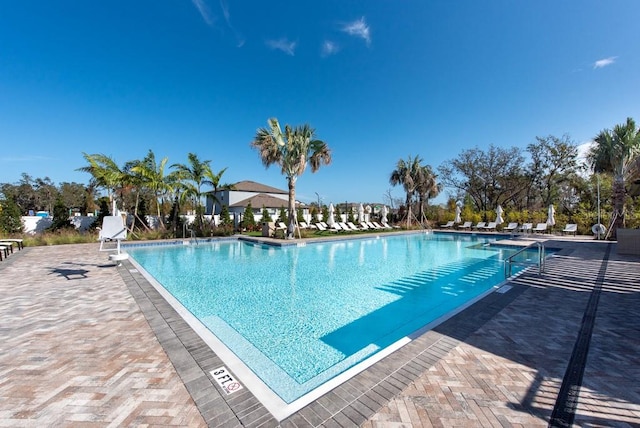 view of pool with a patio