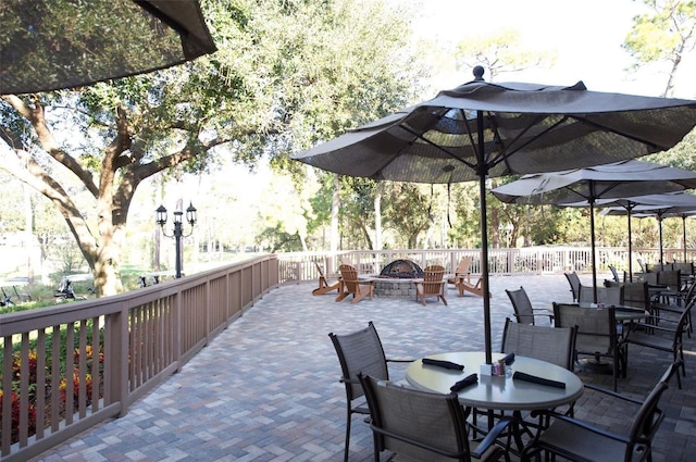 36750 US Highway 19 Unit 21212, Palm Harbor, FL 34684 - view of patio featuring a fire pit