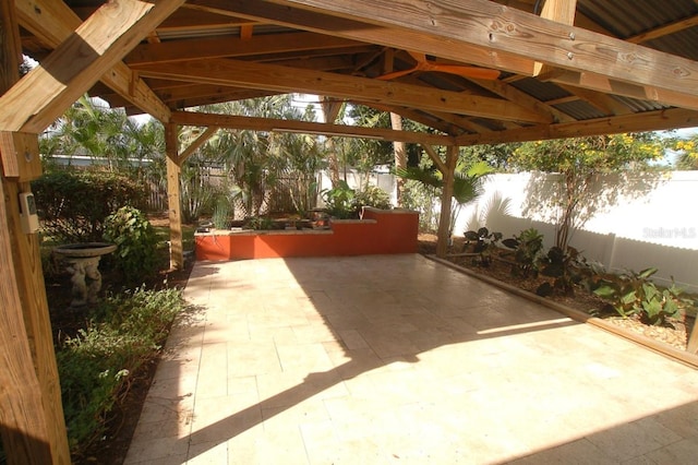 view of patio / terrace with a gazebo