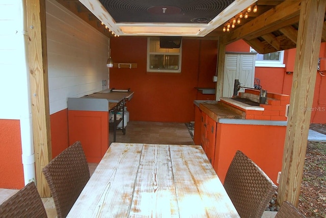 kitchen featuring exhaust hood