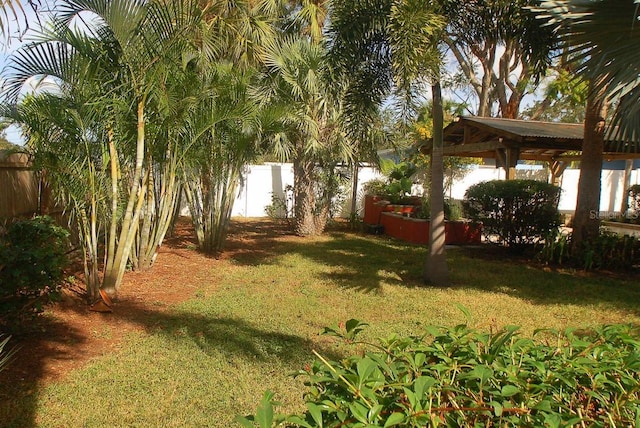 view of yard featuring a gazebo