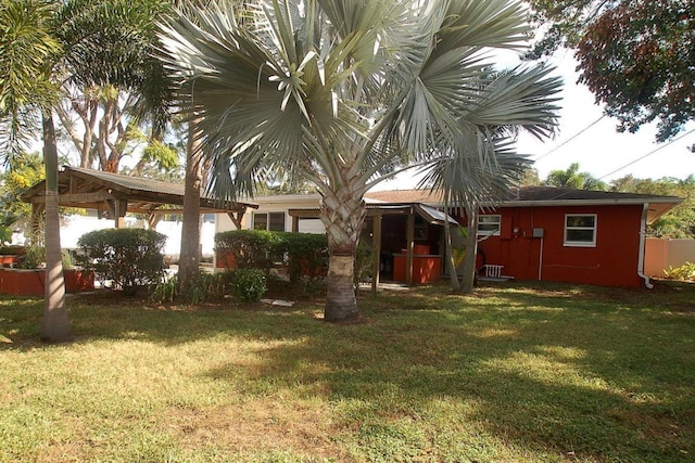 view of yard featuring a gazebo