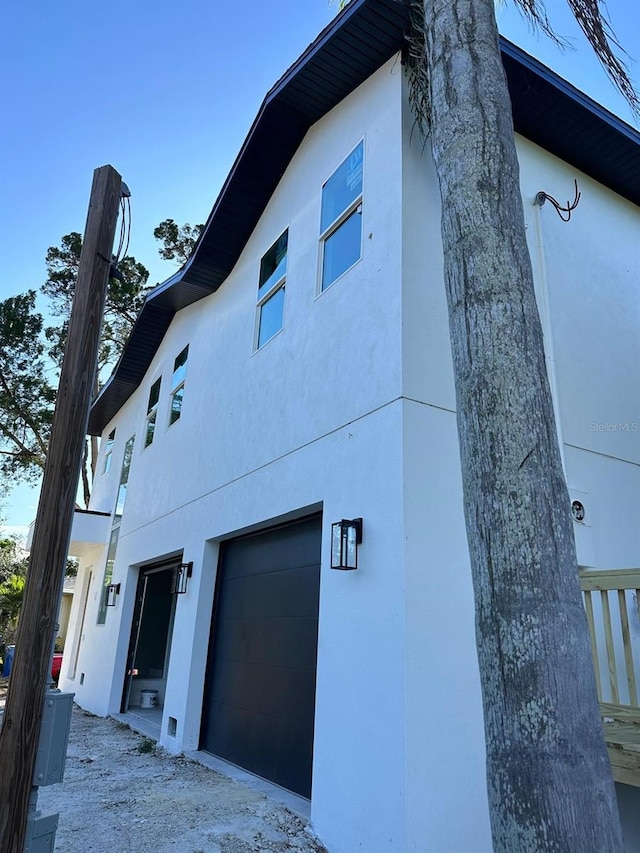 view of home's exterior featuring a garage