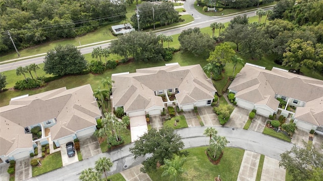 bird's eye view with a residential view