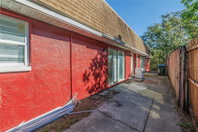 view of home's exterior featuring a patio