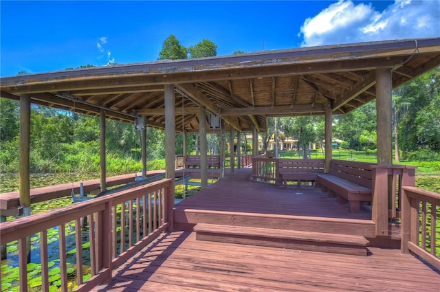 exterior space featuring a gazebo