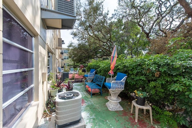 view of patio / terrace with cooling unit