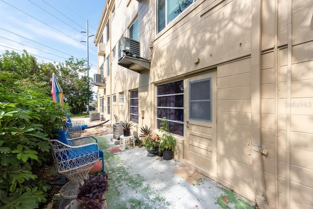 view of patio / terrace featuring cooling unit and central air condition unit