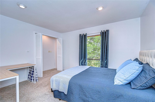 bedroom with carpet floors