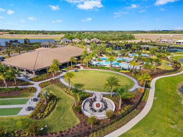 bird's eye view with a residential view