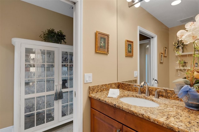 bathroom with vanity