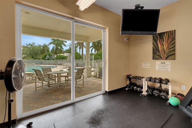 view of exercise room