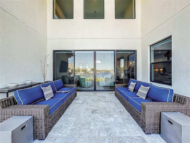 view of patio / terrace featuring an outdoor living space