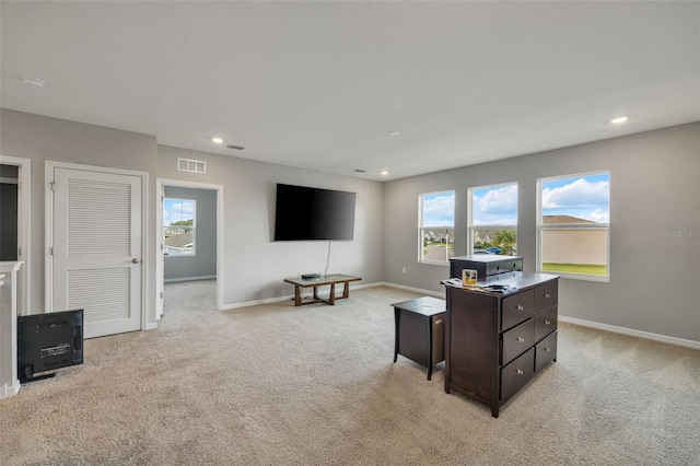 view of carpeted living room