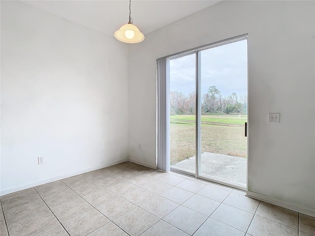 view of tiled spare room