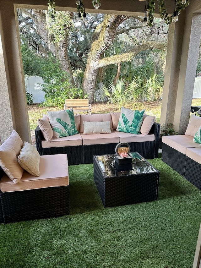 view of patio / terrace featuring outdoor lounge area