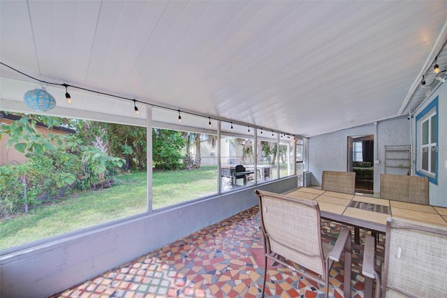 view of sunroom