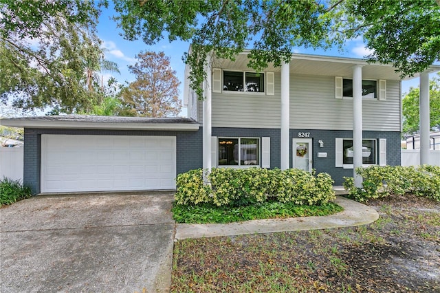 view of front of house featuring a garage