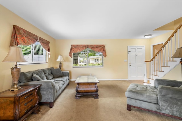 view of carpeted living room