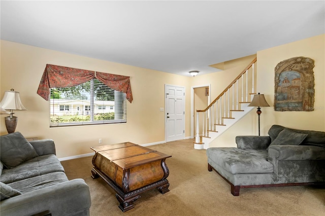 view of carpeted living room