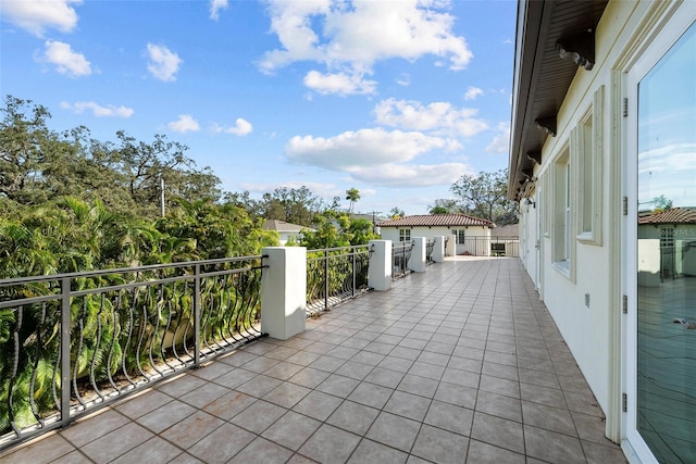 view of patio / terrace featuring a balcony