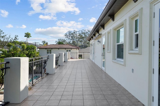 view of patio / terrace featuring a balcony