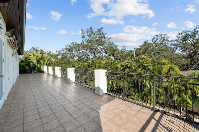 view of patio / terrace with a balcony