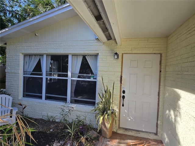 view of doorway to property