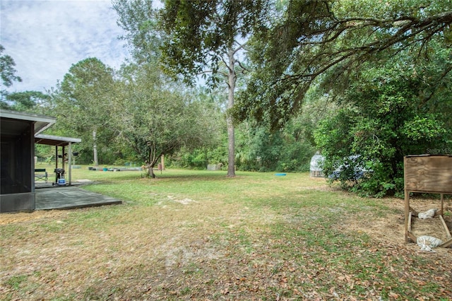 view of yard featuring a patio