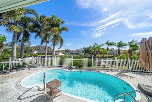 view of pool featuring a patio area