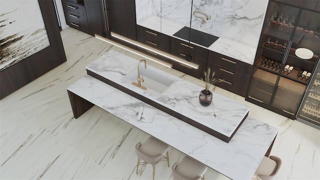 1076 Snell Isle Blvd NE, Saint Petersburg, FL 33704 - detailed view of modern cabinets and light stone counters