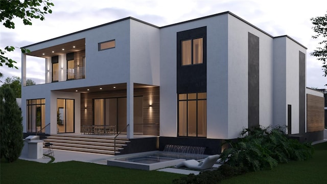 1076 Snell Isle Blvd NE, Saint Petersburg, FL 33704 - rear view of property with stucco siding
