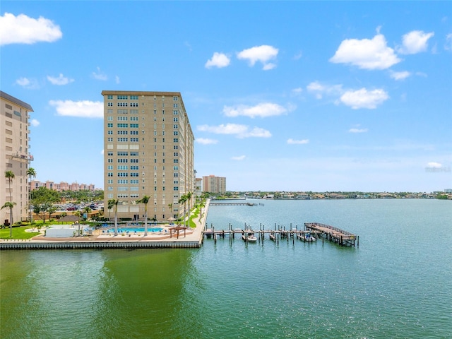 5200 Brittany Dr S Unit 1202, Saint Petersburg, FL 33715 - water view with a dock