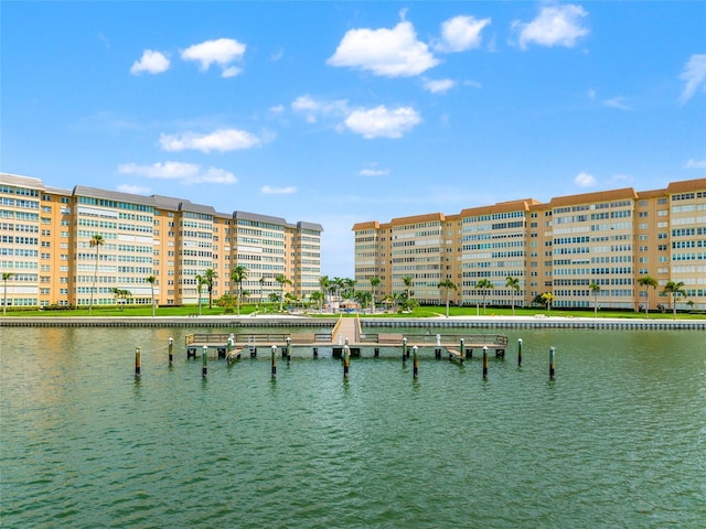 5200 Brittany Dr S Unit 1202, Saint Petersburg, FL 33715 - water view featuring a boat dock