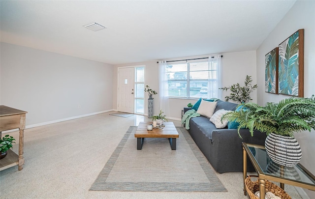 view of carpeted living room