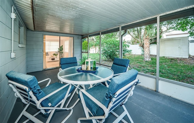 sunroom with a wealth of natural light