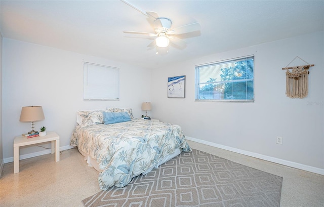 bedroom with ceiling fan