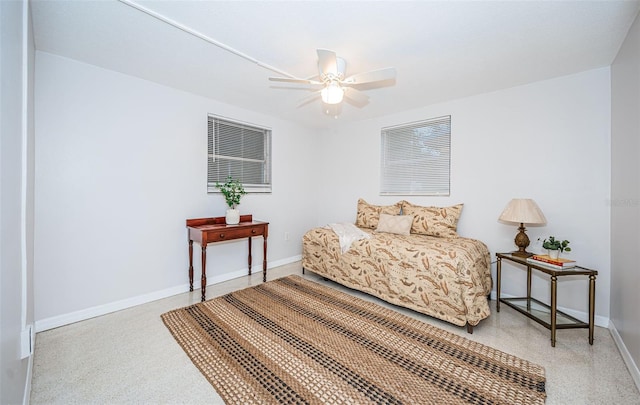 bedroom with ceiling fan