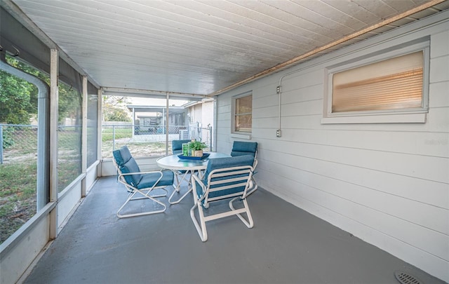 sunroom / solarium featuring a wealth of natural light