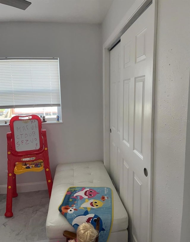 bedroom with a closet