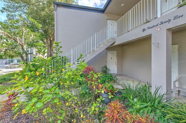 exterior space with a balcony