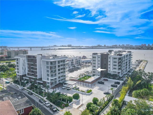 920 N Osceola Ave Unit 401, Clearwater, FL 33755 - aerial view with a city view and a water view
