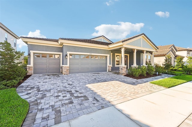 view of front of home featuring a garage