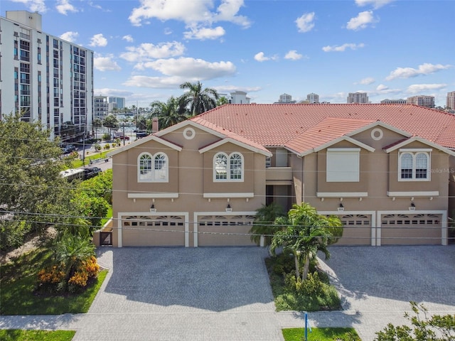 view of front of house featuring a garage