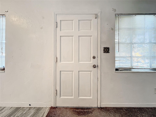 doorway featuring wood-type flooring