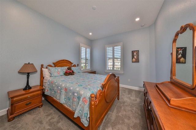 view of carpeted bedroom