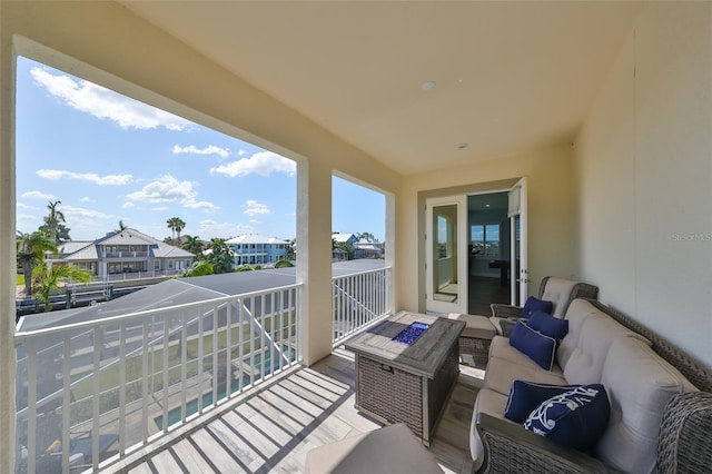 balcony with an outdoor living space