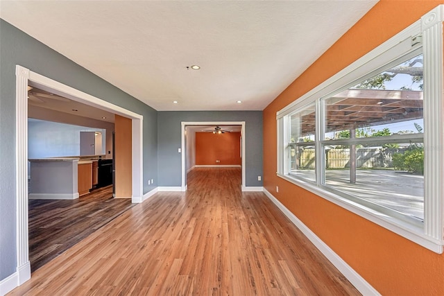 interior space with light wood-type flooring